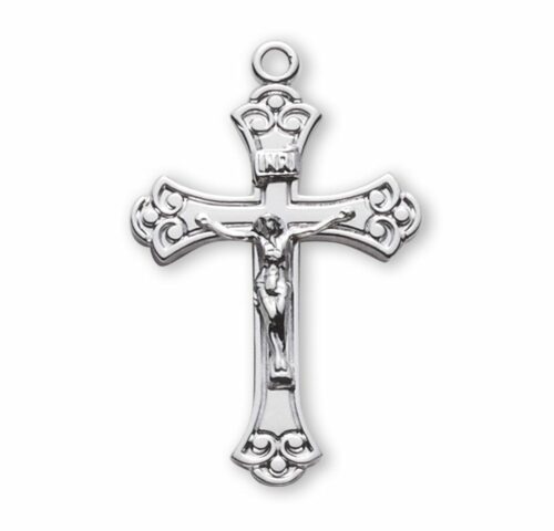 Swirled Sterling Silver Crucifix - Image 2