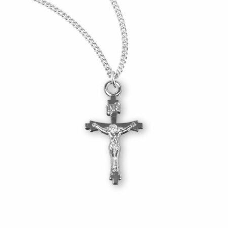 Flare Tipped Sterling Silver Crucifix