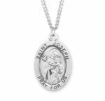 Patron Saint Joseph Oval Sterling Silver Medal