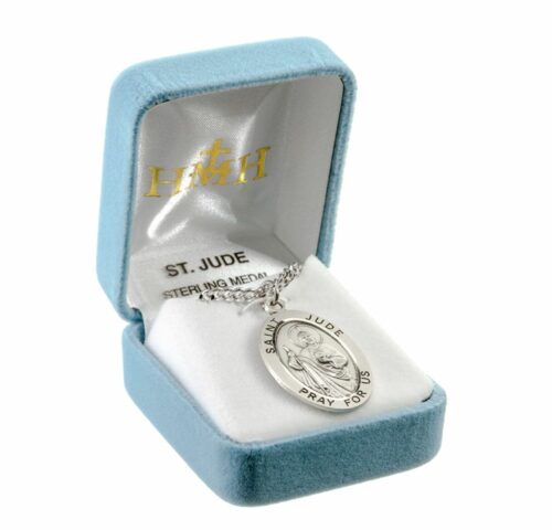 Patron Saint Jude Oval Sterling Silver Medal - Image 4