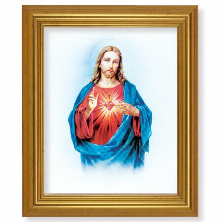 Sacred Heart of Jesus Gold Framed Art