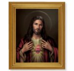 Sacred Heart of Jesus Gold Framed Art