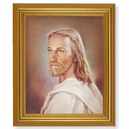 Head of Christ Gold Framed Art