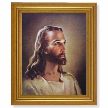Head of Christ Gold Framed Art