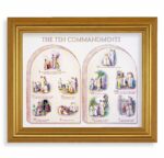 Ten Commandments Gold Framed Art
