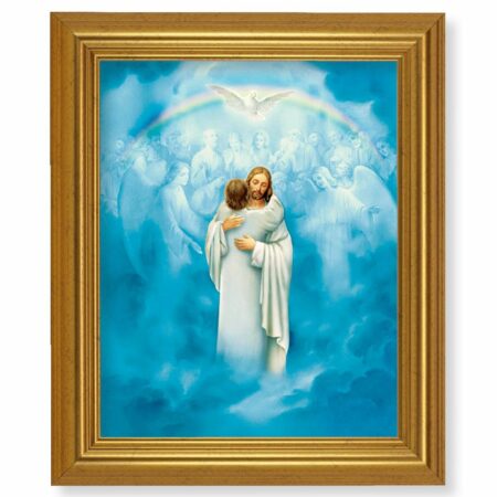 Christ - Welcoming Home Gold Framed Art