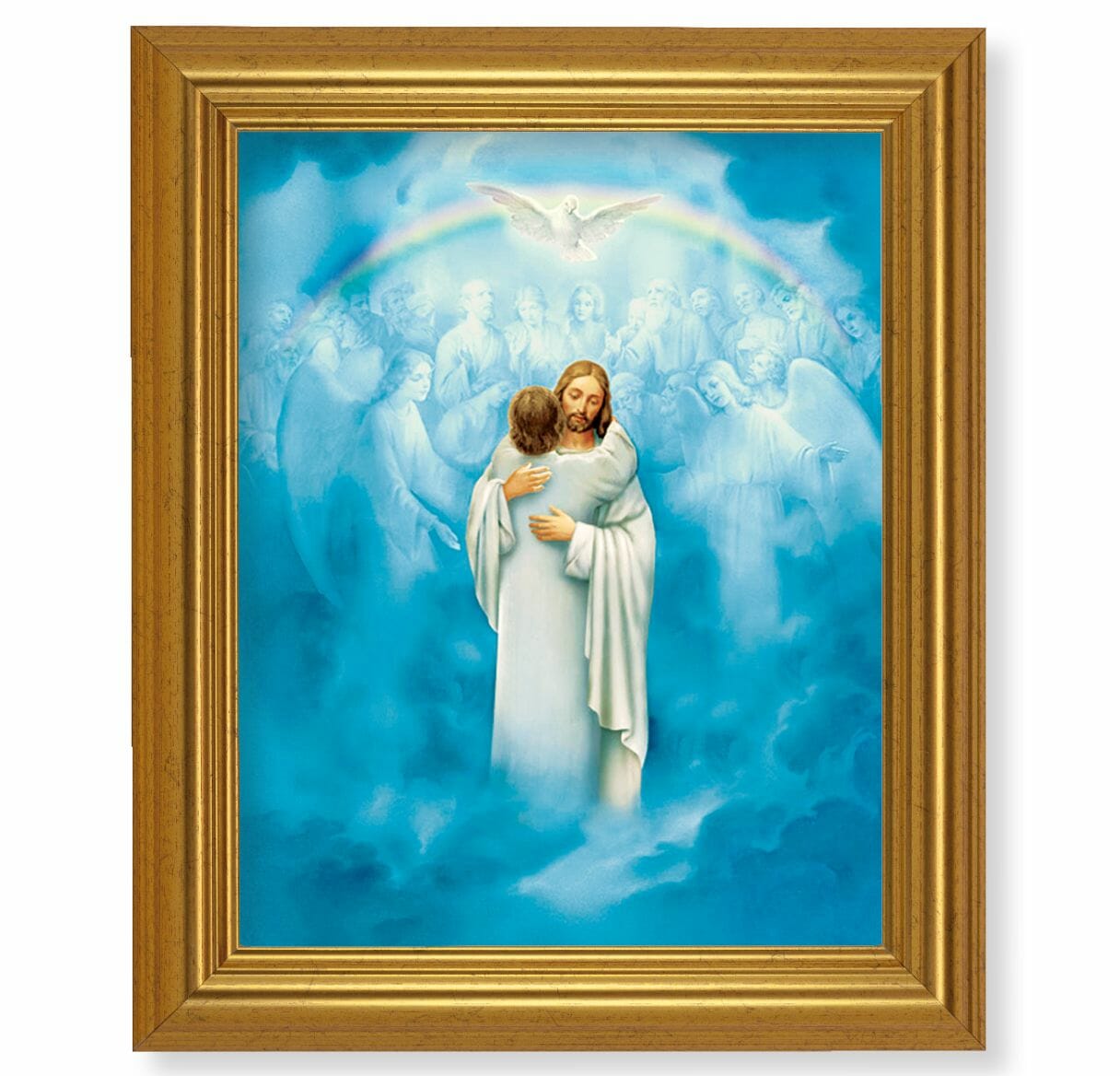 Christ - Welcoming Home Gold Framed Art - Buy Religious Catholic Store