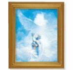 Christ Welcoming Child Gold Framed Art