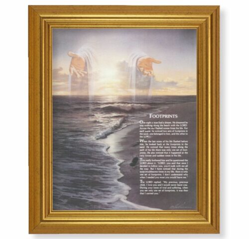 Footprints Gold Framed Art
