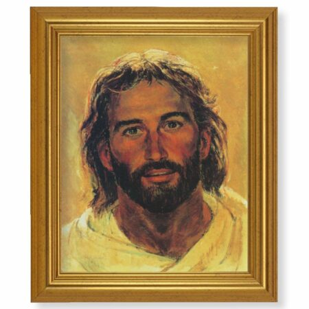 Head of Christ Gold Framed Art