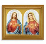 The Sacred Hearts Gold Framed Art