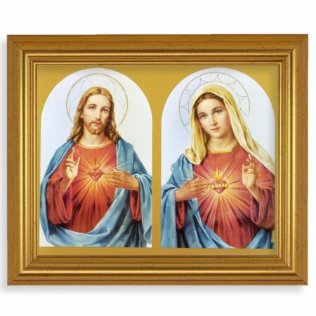 The Sacred Hearts Gold Framed Art