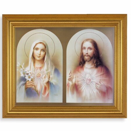 The Sacred Hearts Gold Framed Art