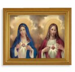 The Sacred Hearts Gold Framed Art