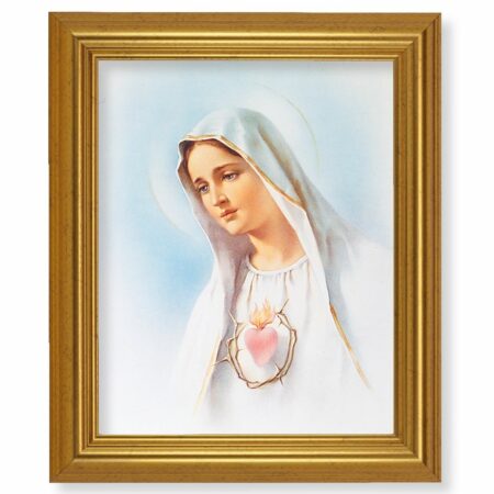 Immaculate Heart of Mary Gold Framed Art