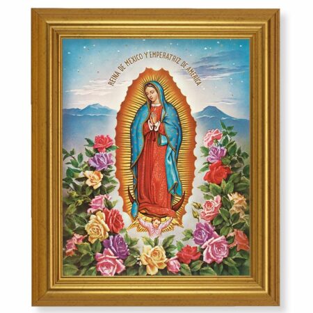 Our Lady of Guadalupe Gold Framed Art