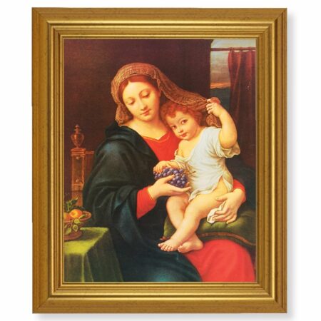 Madonna of the Grapes Gold Framed Art