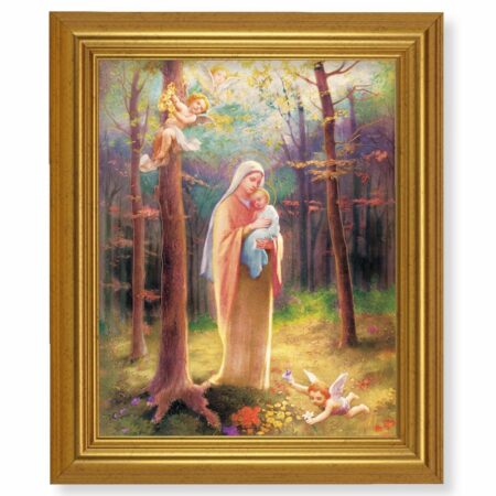 Madonna of the Woods Gold Framed Art
