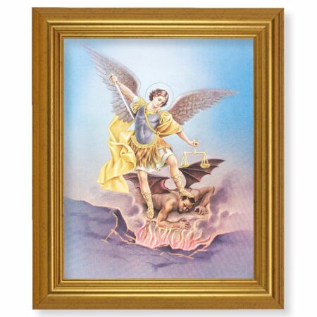 St. Michael Gold Framed Art