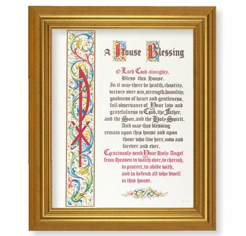House Blessing Gold Framed Art