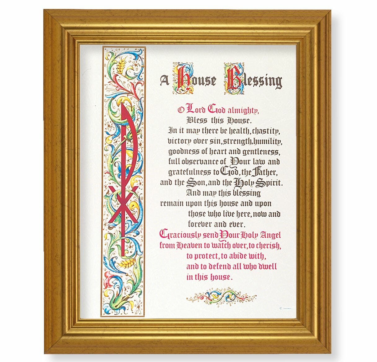 House Blessing Gold Framed Art - Buy Religious Catholic Store