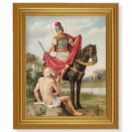 St. Martin of Tours Gold Framed Art