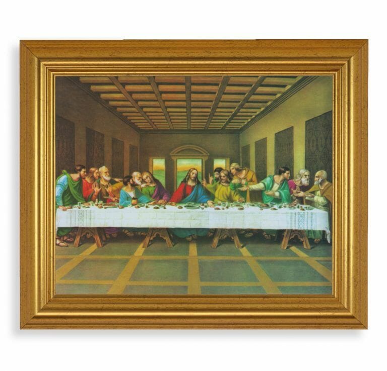 The Last Supper Gold Framed Art - Buy Religious Catholic Store