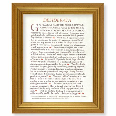 Desiderata Gold Framed Art