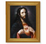 Sacred Heart of Jesus Gold Framed Art