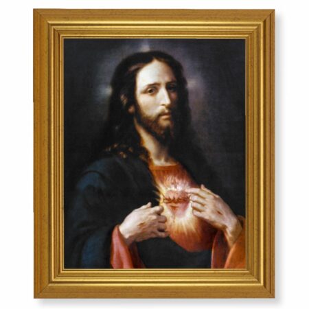 Sacred Heart of Jesus Gold Framed Art
