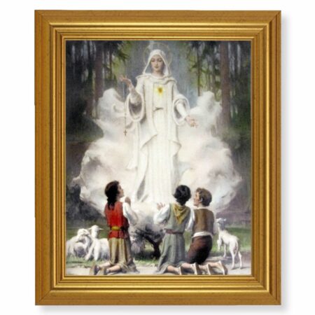 Our Lady of Fatima Gold Framed Art