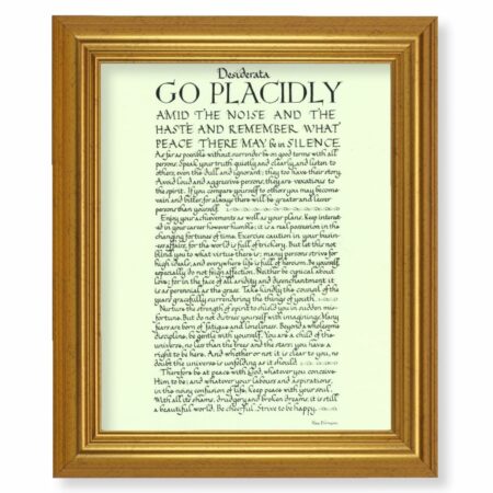 Go Placidly Gold Framed Art