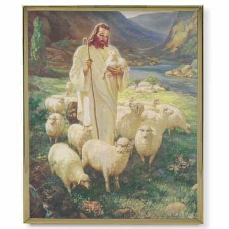 Good Shepherd Gold Framed Plaque