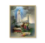 Our Lady of Fatima Gold Framed Plaque