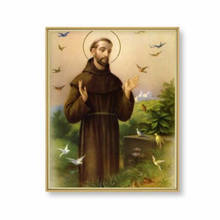 St. Francis Gold Framed Plaque