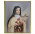 St. Therese Gold Framed Plaque