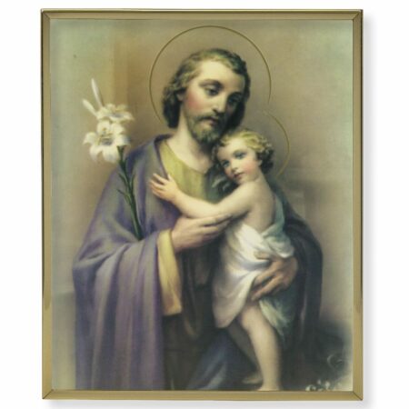 St. Joseph Gold Framed Plaque