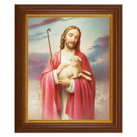 Good Shepherd Dark Walnut Framed Art