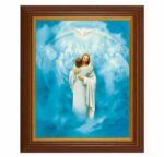 Christ Welcoming Home Dark Walnut Framed Art