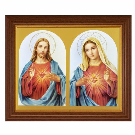 The Sacred Hearts Dark Walnut Framed Art