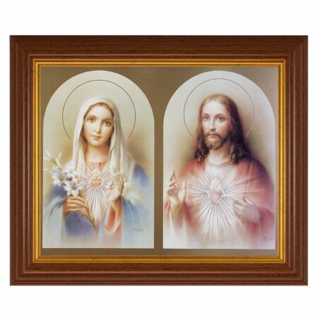 The Sacred Hearts Dark Walnut Framed Art