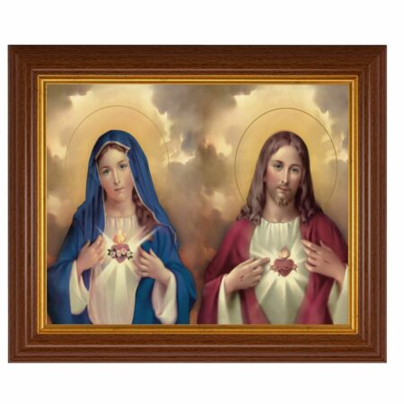 The Sacred Hearts Dark Walnut Framed Art