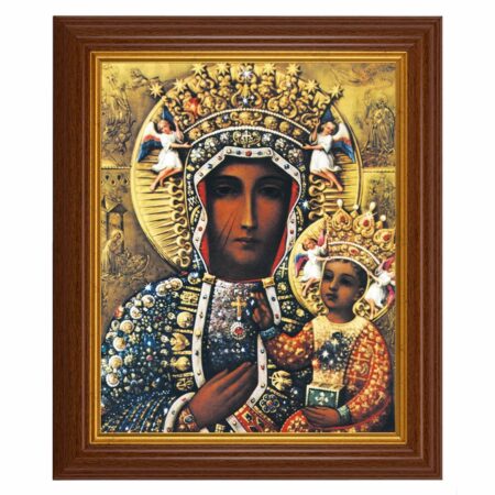 Our Lady of Czestochowa Dark Walnut Framed Art