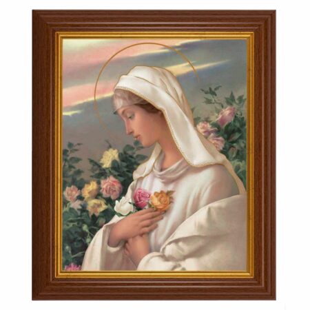 Mystical Rose Dark Walnut Framed Art