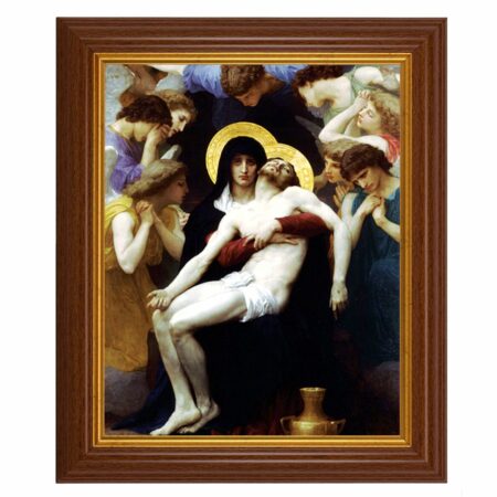 Pieta Dark Walnut Framed Art
