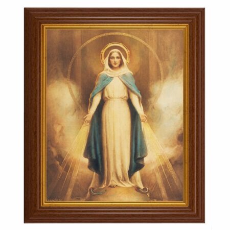 Miraculous Mary Dark Walnut Framed Art