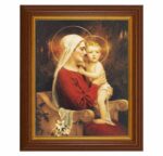Madonna and Child Dark Walnut Framed Art