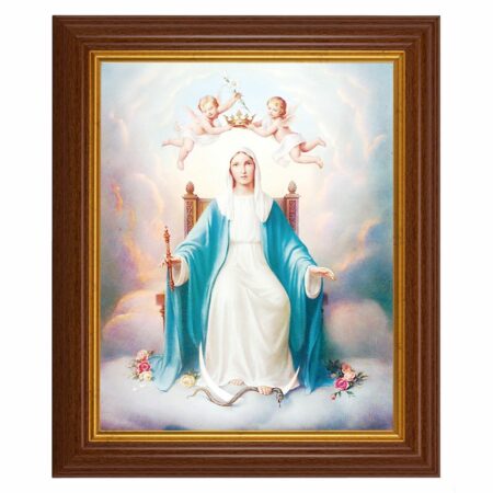 Queen of Heaven Dark Walnut Framed Art