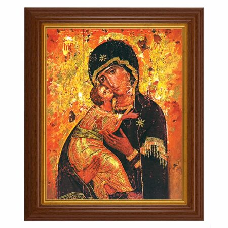 Our Lady of Vladimir Dark Walnut Framed Art