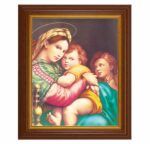 Madonna and Child Dark Walnut Framed Art